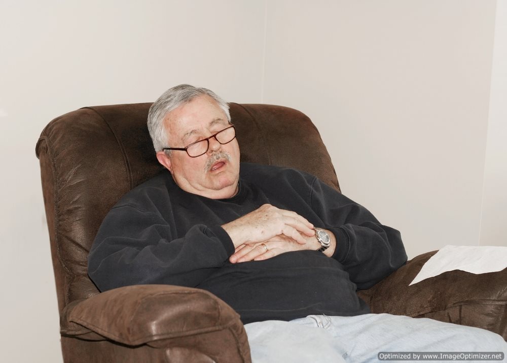 Grandpa Sleeping In The Living Room