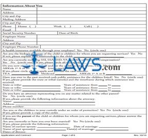 Custodial Party Application for Child Support Services