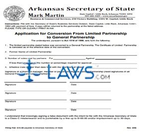Form Application for Conversion from LP to GP  