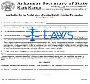Form Application for Registration of LLLP