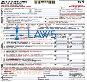 Form AR1000NR Part Year or Nonresident Income Tax Return 