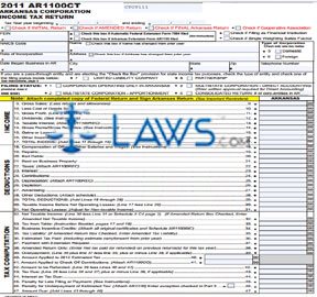 Form AR1100CT Corporation Income Tax Return 2011