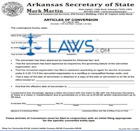 Form Art_Conv Articles of Conversion (LLC) 