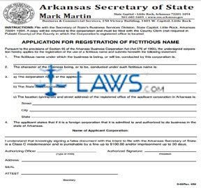 Form D-05 Application for Registration of Fictitious Name (old code) (Corporation) 
