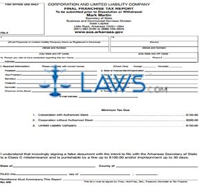 Form Dissolution or Withdrawal Franchise Tax Memo & Final Report (use with DO-07 or DN-10) (Corporation) 