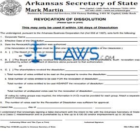 Form DN-11 Revocation of Dissolution (Corporation) 