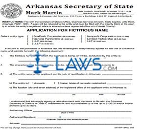Form DN-18 Application for Fictitious Name Dom. Limited Liability Co.  