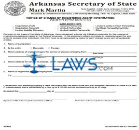 Form DO-03 Notice of Change of Registered Agent (Corporation) 