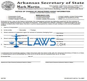 Form DO-03 Notice of Change of Registered Agent (Nonprofit) 