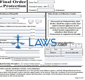 Form Final Order of Protection