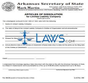 Form LL-04 Articles of Dissolution (LLC) 