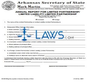 Form LP-AP Annual Report for Limited Partnership/ Limited Liability Limited Partnership  