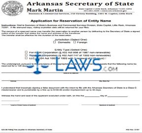 Form RN-06 Application for Reservation of Corporate Name (Corporation) 