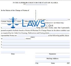 Form CIV-702 Affidavit of Posting