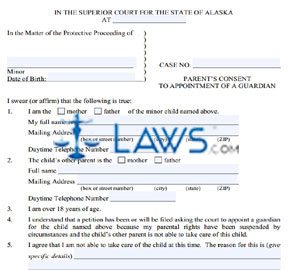 Form PG-615 Parent's Consent to Appointment of a Guardian