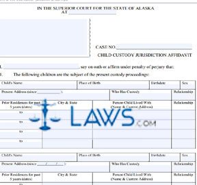 Form DR-150 Child Custody Jurisdiction Affidavit