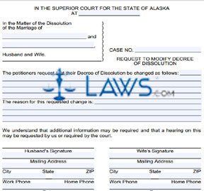 Form DR-130 Request to Modify Decree of Dissolution and Order 