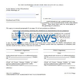 Form DR-115.1  Amendment of Agreement on Claiming Tax Exemption for Children 