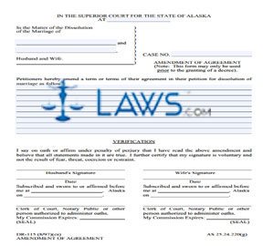 Form DR-115  Amendment of Agreement 