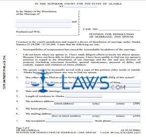 Form DR-200 Petition for Dissolution of Marriage (one spouse) 
