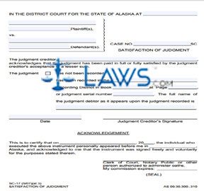 Satisfaction of Judgment (Include 2 copies of signed form when filing with court)