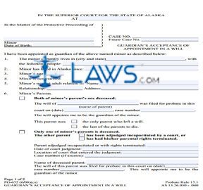 Guardian's Acceptance of Appointment in a Will