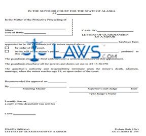Letters of Guardianship of A Minor
