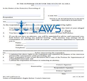 Notice of Respondent's Rights Before Visitor's Interview