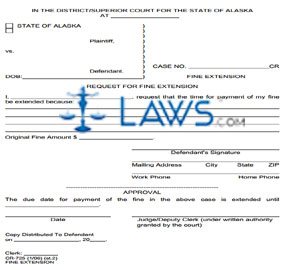 Request for Fine Extension