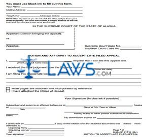 Motion & Affidavit to Accept Late Filed Appeal