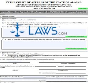 Application for Exemption from Filing Fee