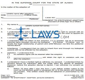 Consent to Stepparent Adoption (Consent of Child Age 10 or Older)