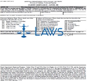 ACY-1095C Client Grievance - Level III