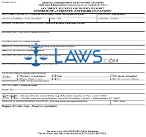 CC-004-FF Accident, Illness or Injury Report (Eng/Span)