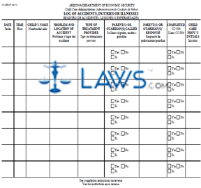 CC-005-FF Log of Accidents, Injuries or Illnesses (Eng/Span)