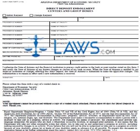 CCA-1140A Direct Deposit Enrollment Centers and Group Homes