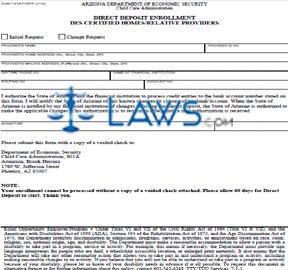 CCA-1141A Direct Deposit Enrollment-DES Certified Homes/Relative Providers
