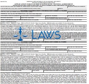 CS-124 Request for IV-D Services/Genetic Testing Agreement