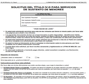 CS-167-S Solicitud Del Título IV-D Para Servicios De Sustento De Menores Y Los Derechos Y Responsabilidades Del Solicitante