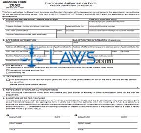 Form 285B Disclosure Authorization Form