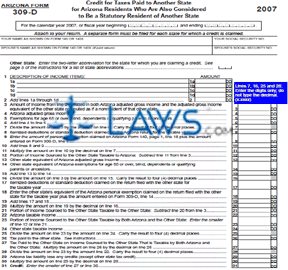Form 309-D Credit for Taxes Paid to Another State by Statutory Resident of Another State