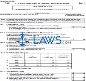 Form 338 Credit for Investment in Qualified Small Businesses