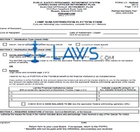 Form U3 - Retired Lump: Lump Sum Distribution Election