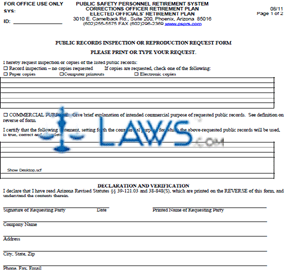 Public Records Inspection or Repreoduction Request Form
