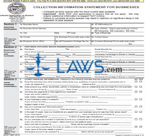 Form 10847 Collection Information Statement for Business