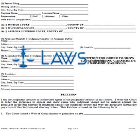 Form 17 Petition For Order To Show Cause 