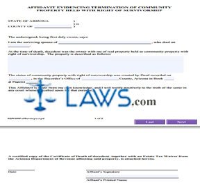 Transfer of Real Property of a Decedent (Community Property with Right of Survivorship)