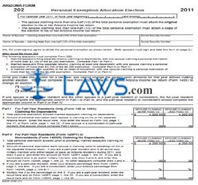 Form 202 Personal Exemption Allocation Election