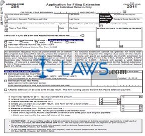 Form 204 Application for Filing Extension