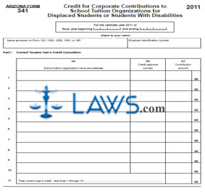 Form 341 Credit for Corporate Contributions to School Tuition Organizations for Displaced Students or Students With Disabilities